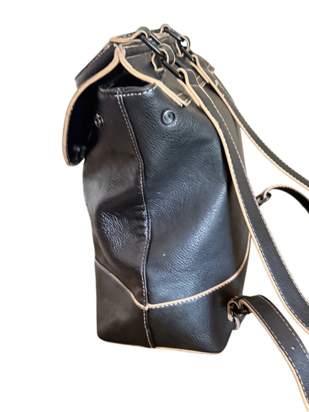 DARCY MARKS London Black Leather Backpack
